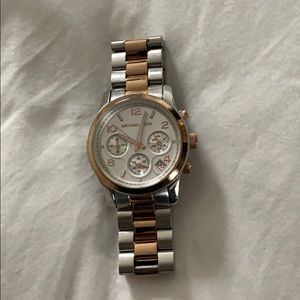 Rose Gold and Silver Michael Kors Watch